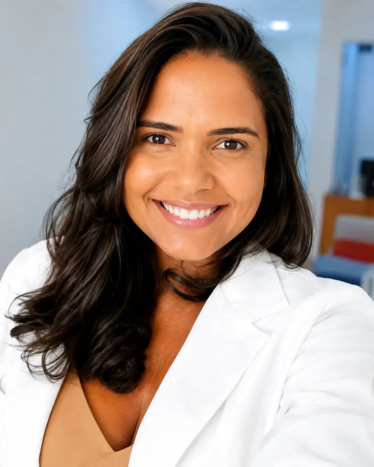 Daniela Antunes, fisioterapeuta, em seu consultório na Vila da Penha